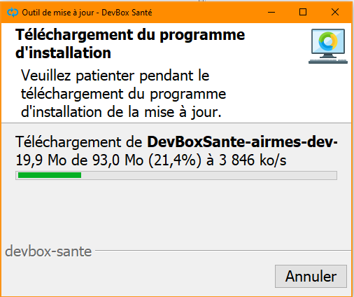 upload-update DevBox-santé