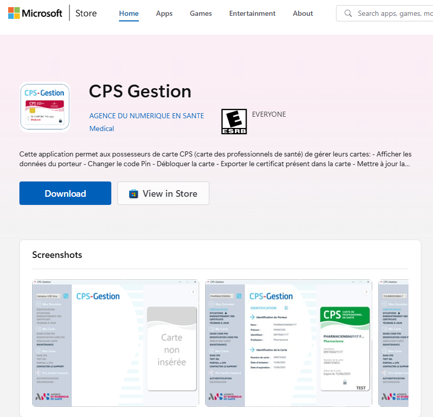 CPS Gestion windows Store