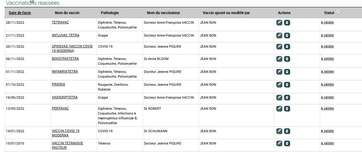 Validation Vaccination Jean Bon