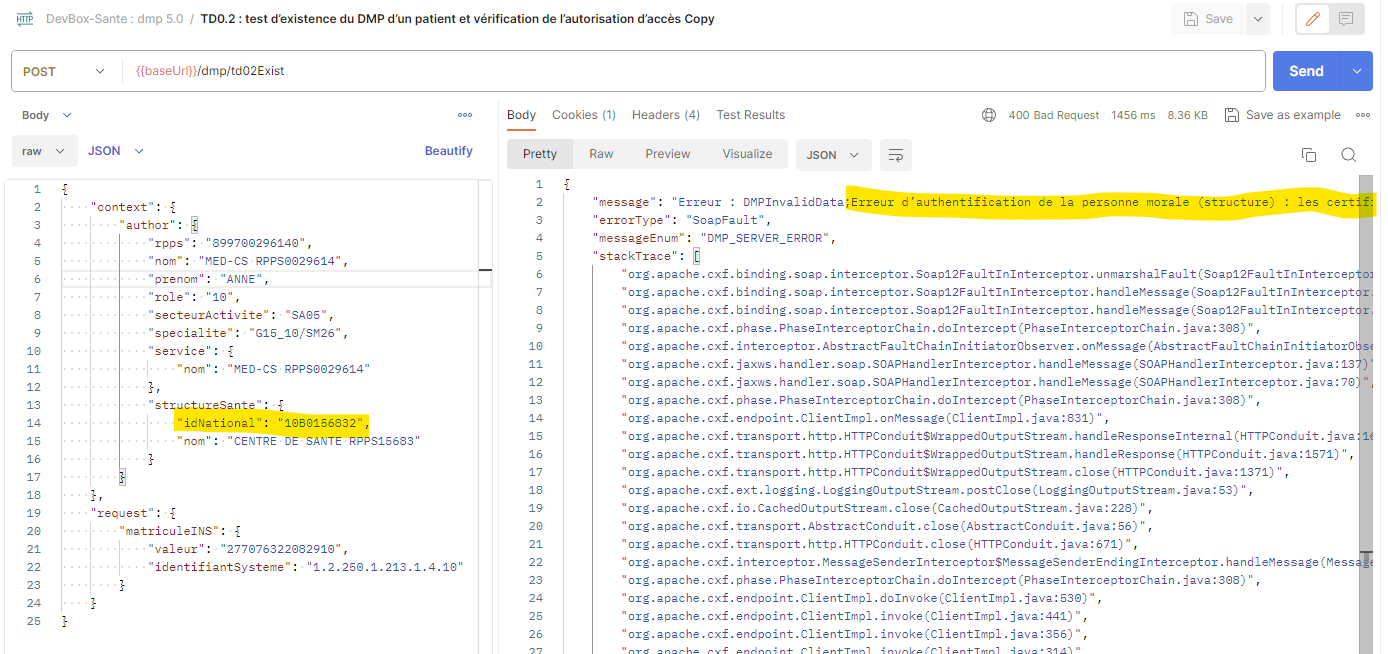 identifiantStructure contexte