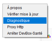 Accès à l&rsquo;outil de diagnostique