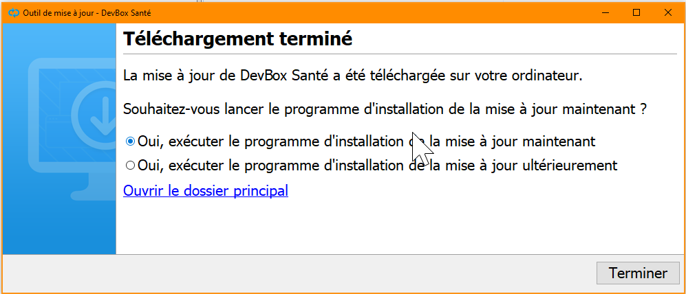 update-confirme DevBox-santé