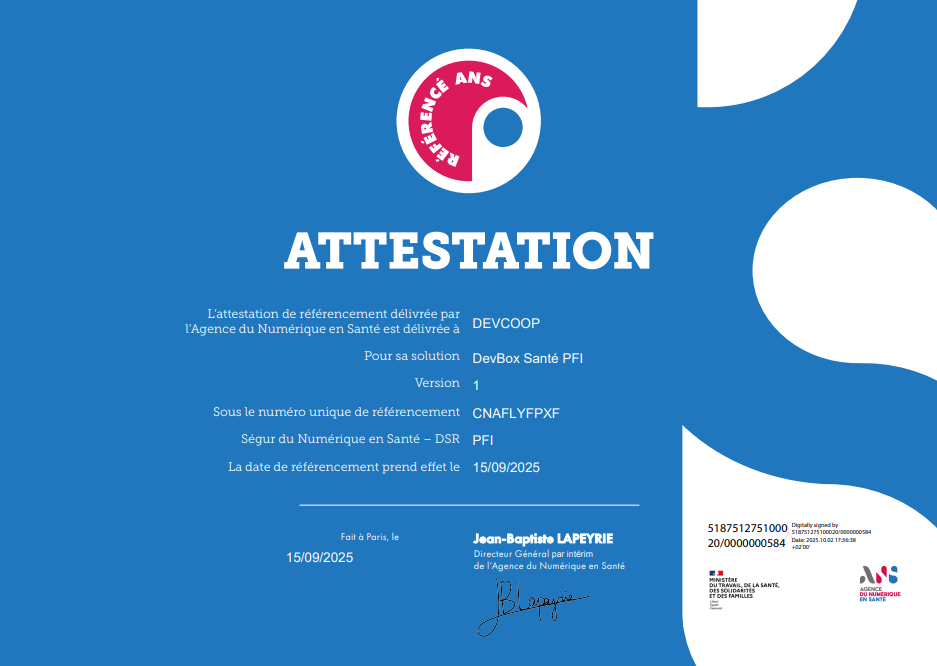 attestation référencement Ségur Vague 2