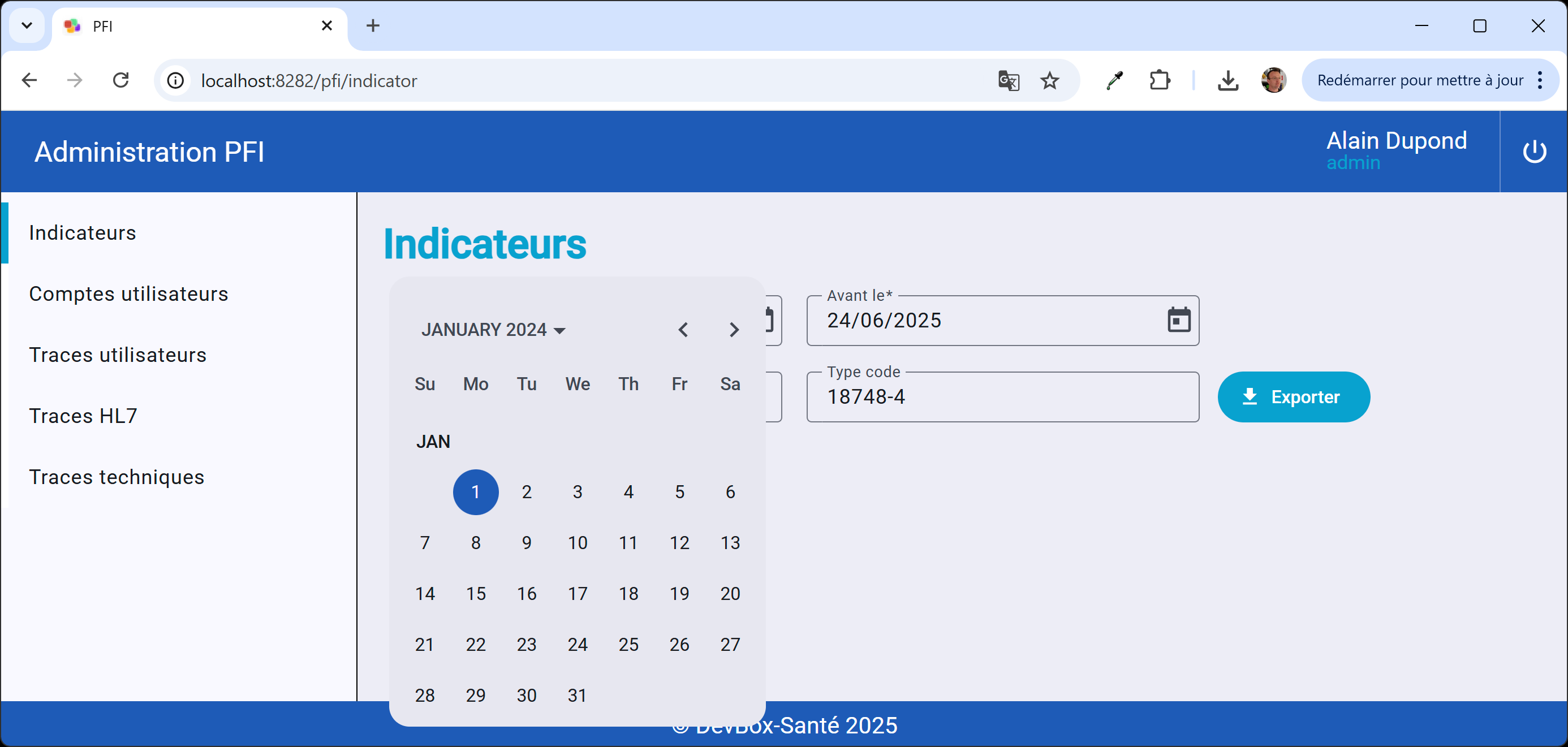 selection date