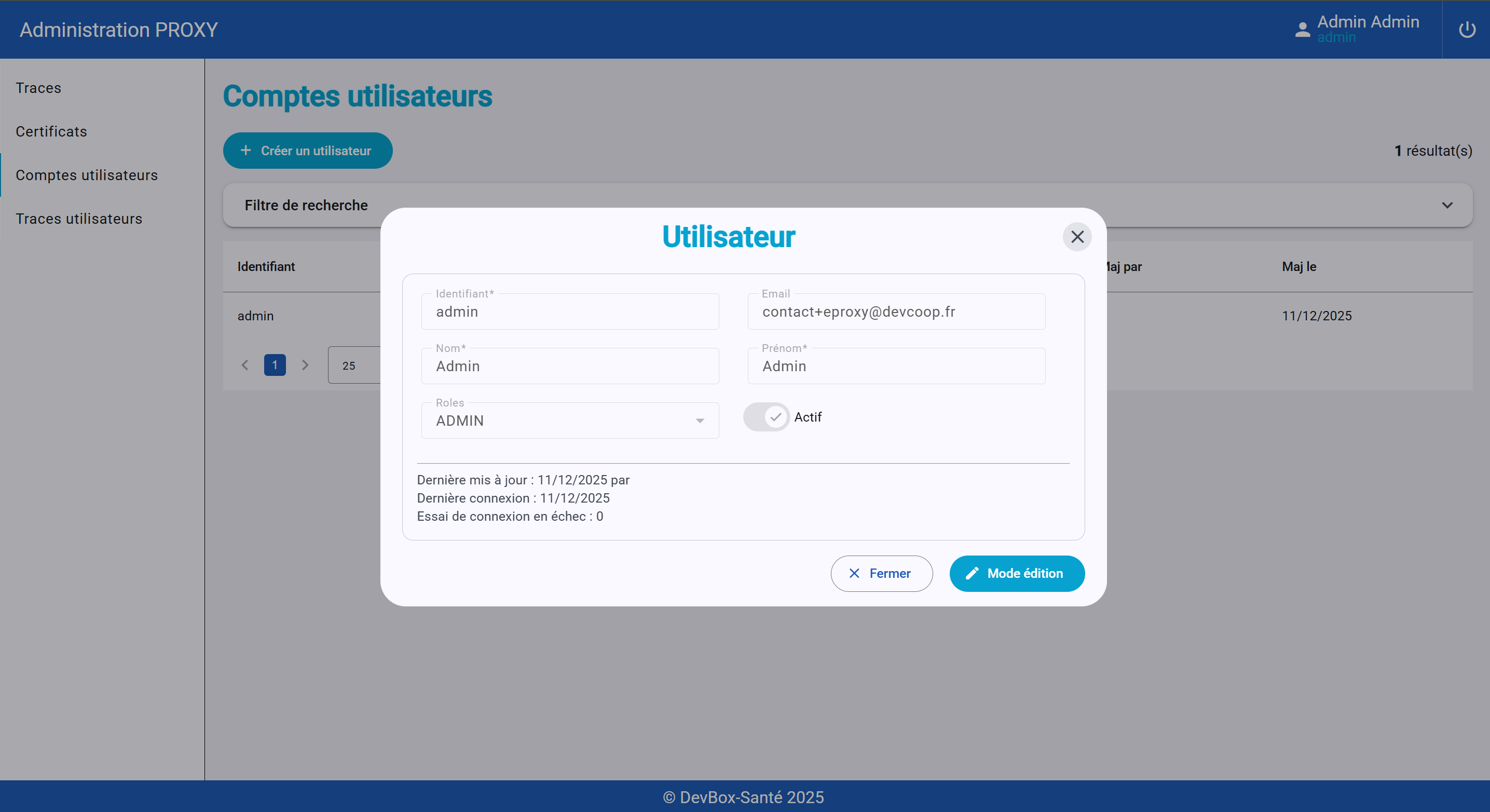 gestion utilisateurs