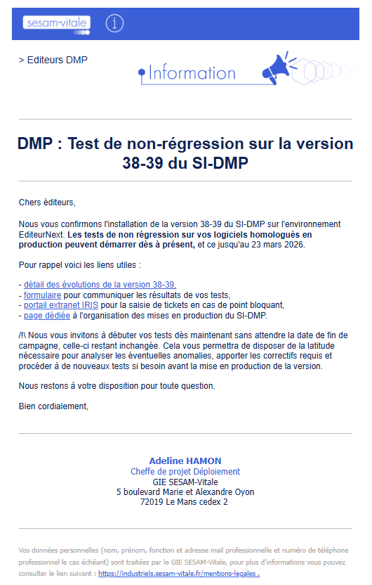 communication sesam vitale